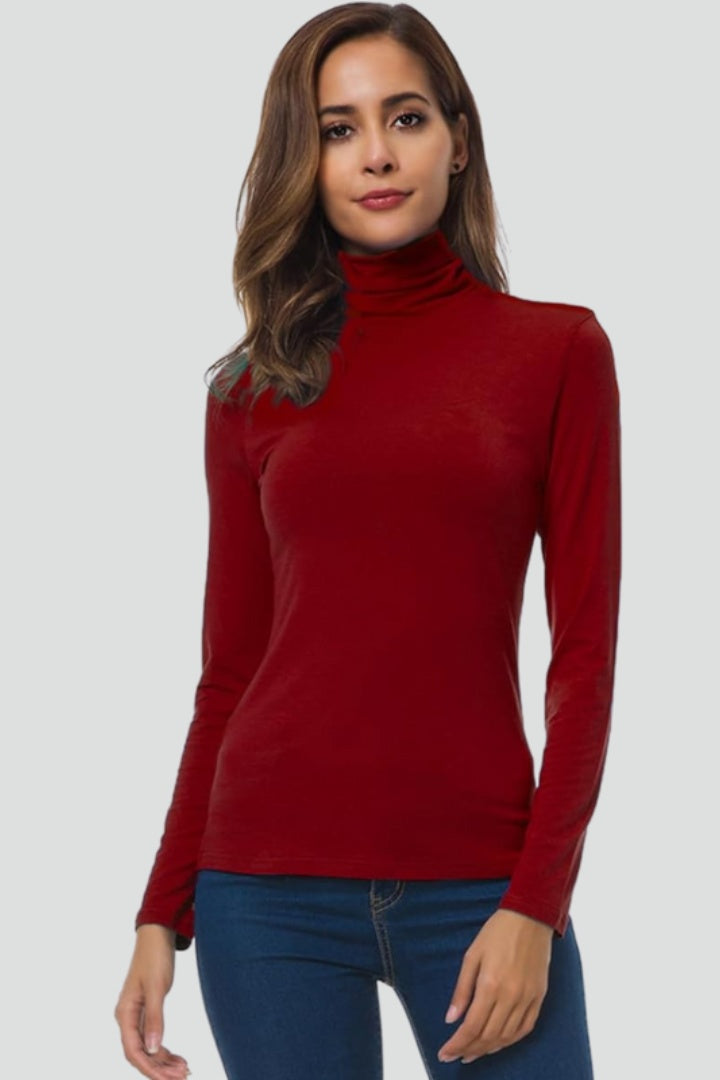 Apolline | Pull Col Roulé Femme Manches Longues Ajusté