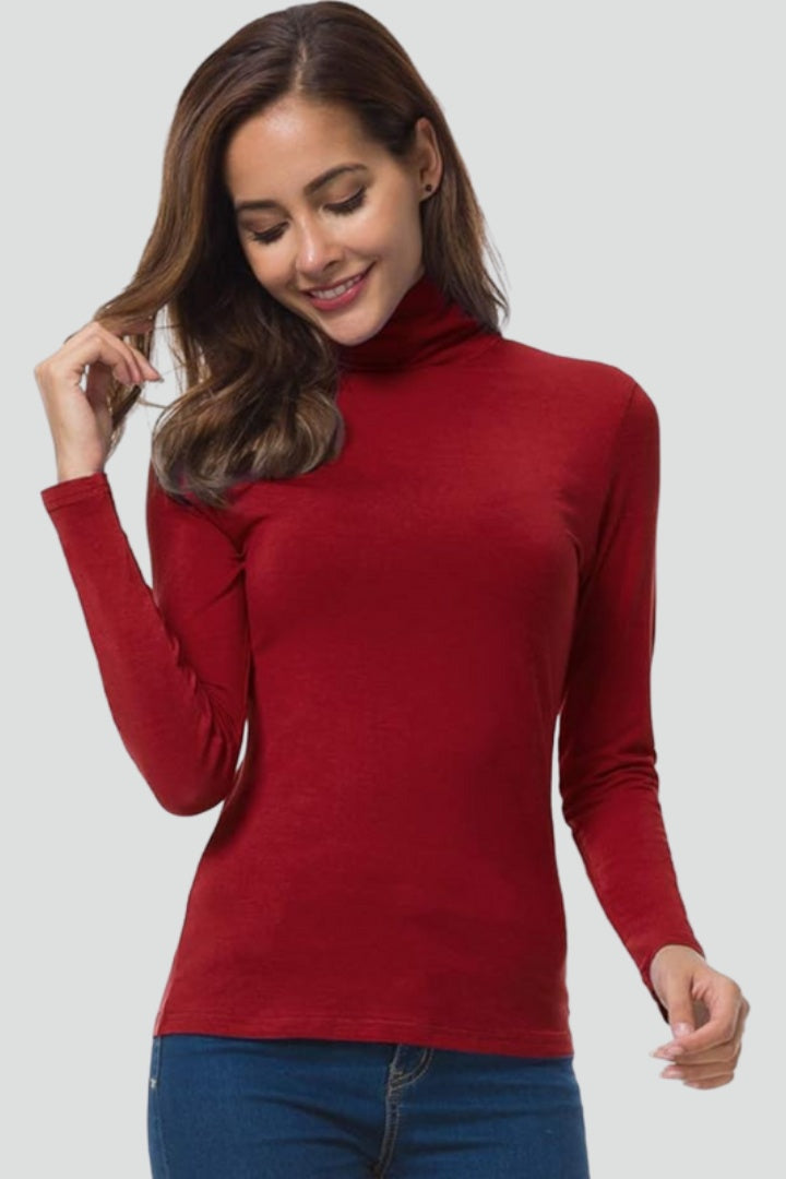 Apolline | Pull Col Roulé Femme Manches Longues Ajusté