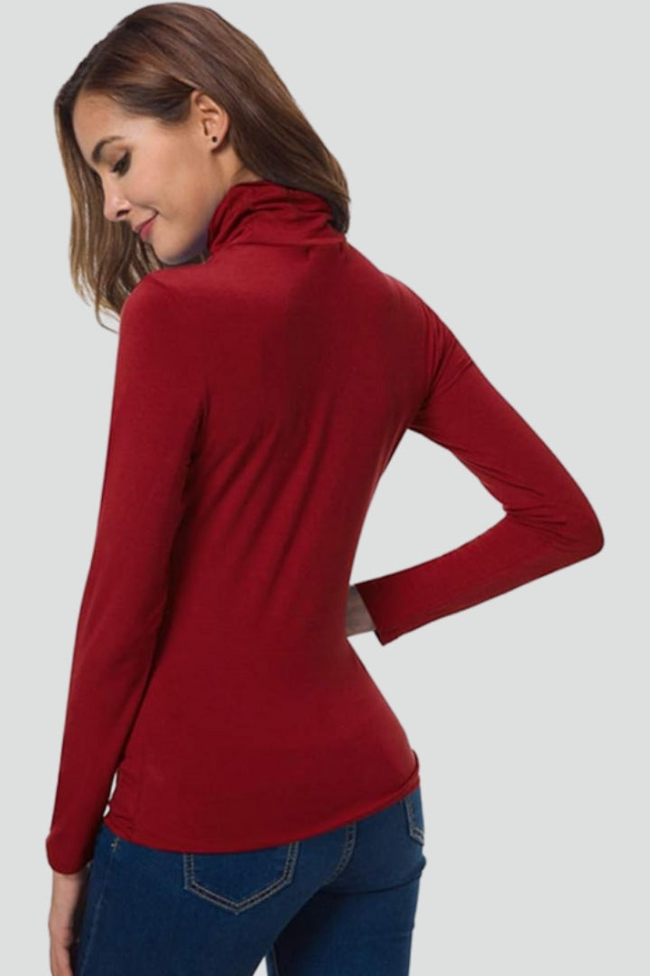 Apolline | Pull Col Roulé Femme Manches Longues Ajusté