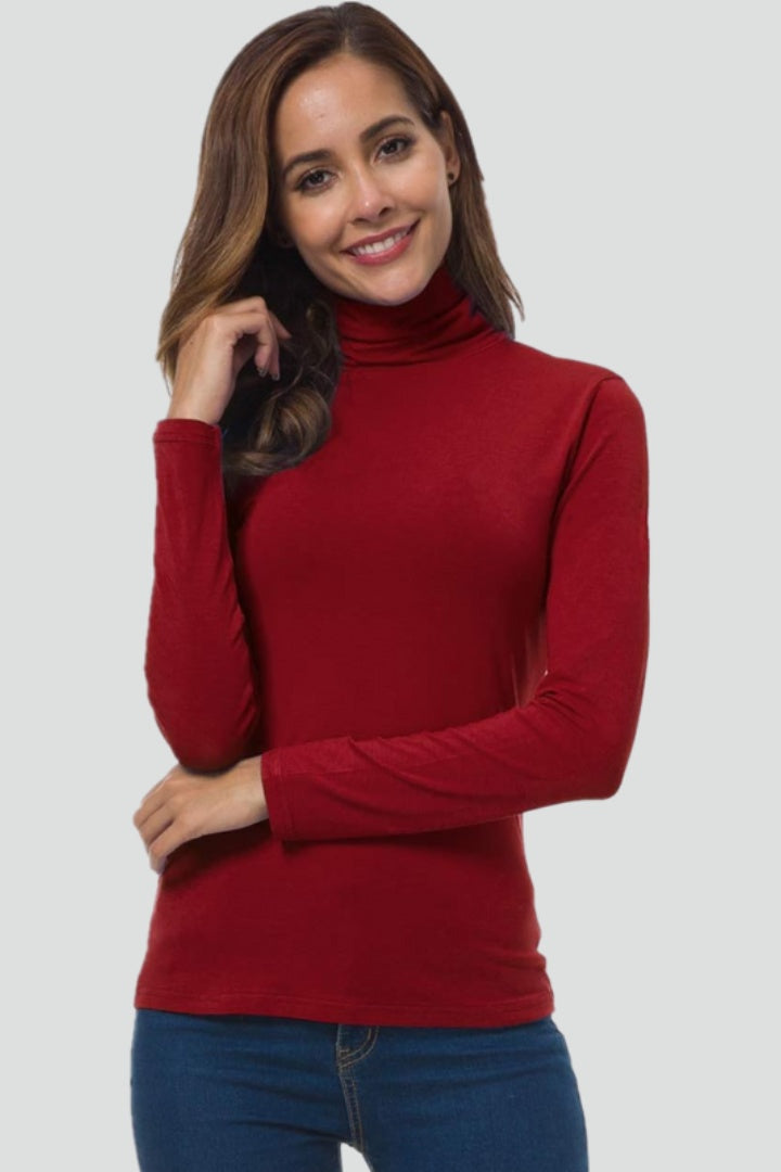 Apolline | Pull Col Roulé Femme Manches Longues Ajusté