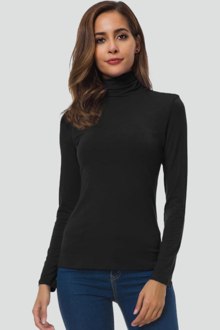 Apolline | Pull Col Roulé Femme Manches Longues Ajusté