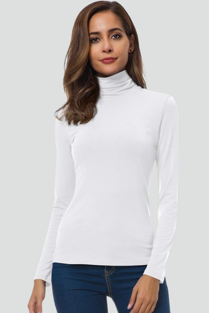 Apolline | Pull Col Roulé Femme Manches Longues Ajusté