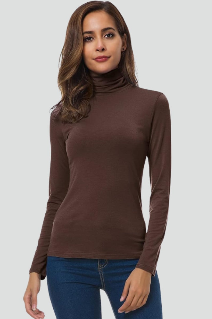 Apolline | Pull Col Roulé Femme Manches Longues Ajusté