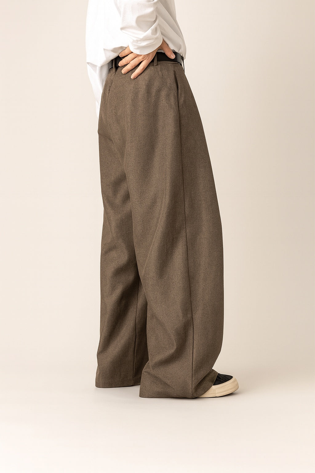 Arthur | Pantalon de Costume Homme Taille Haute Jambe Large à Plis