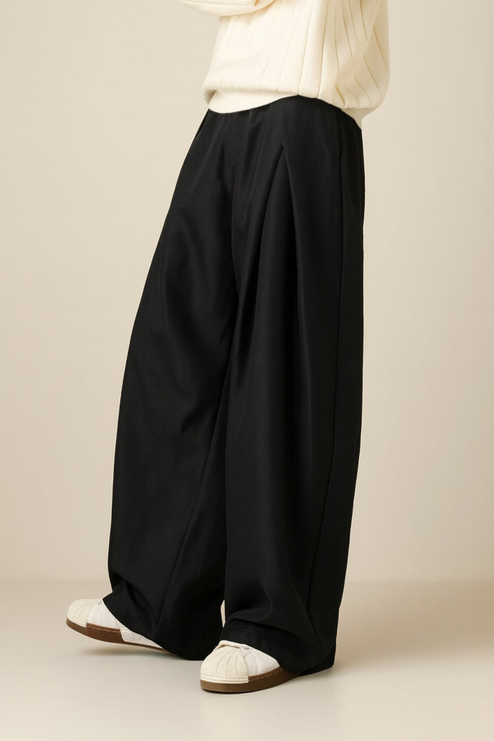 Arthur | Pantalon de Costume Homme Taille Haute Jambe Large à Plis