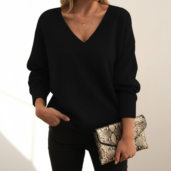 Audrey | Pull Cachemire Col V Femme Manches Longues