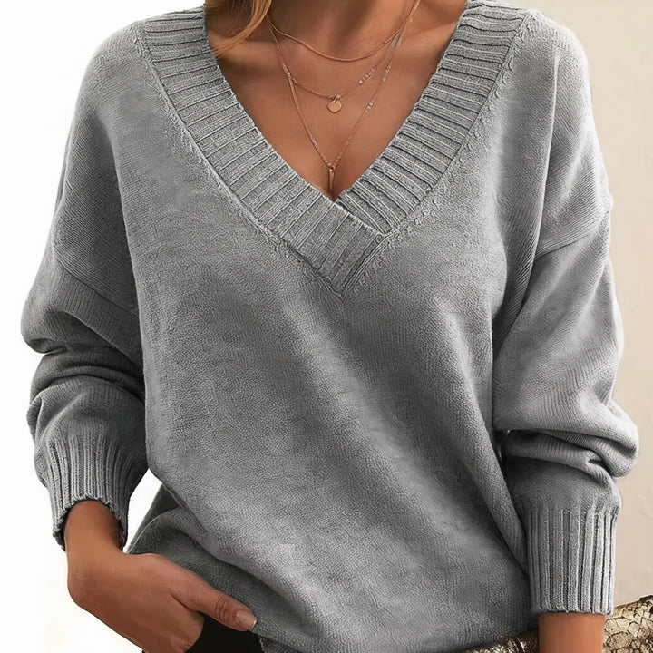 Audrey | Pull Cachemire Col V Femme Manches Longues