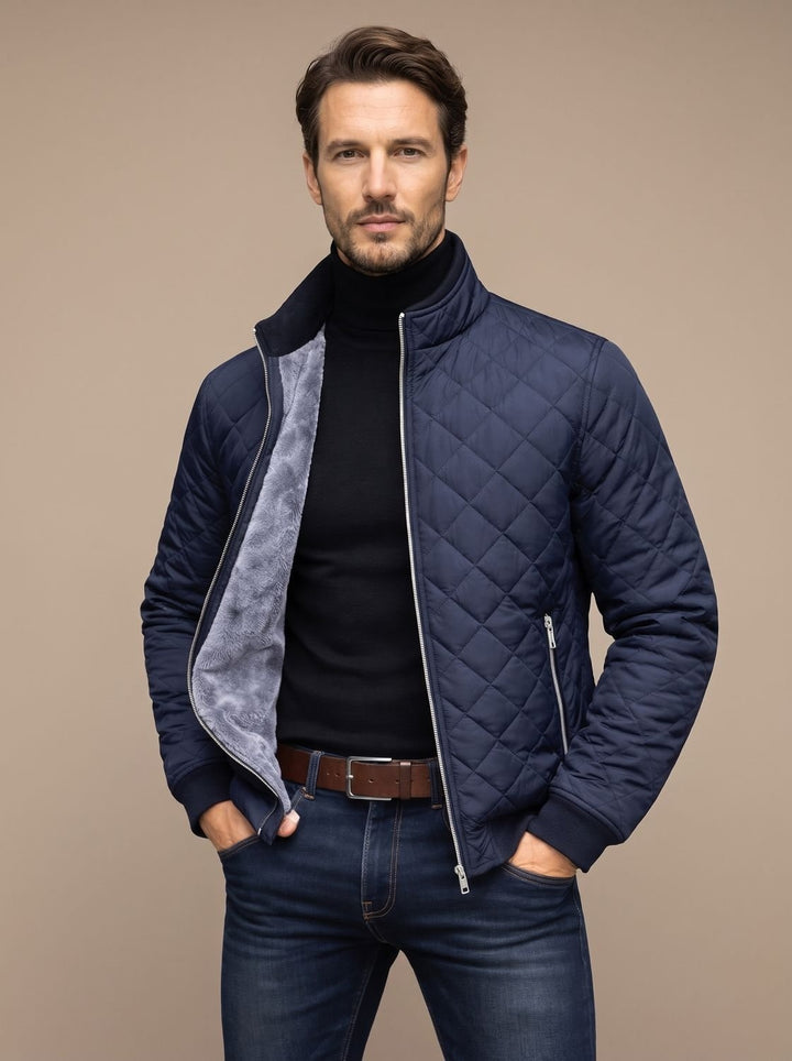 Baptiste | Blouson Hiver Homme Matelassé Doublure Polaire Col Montant