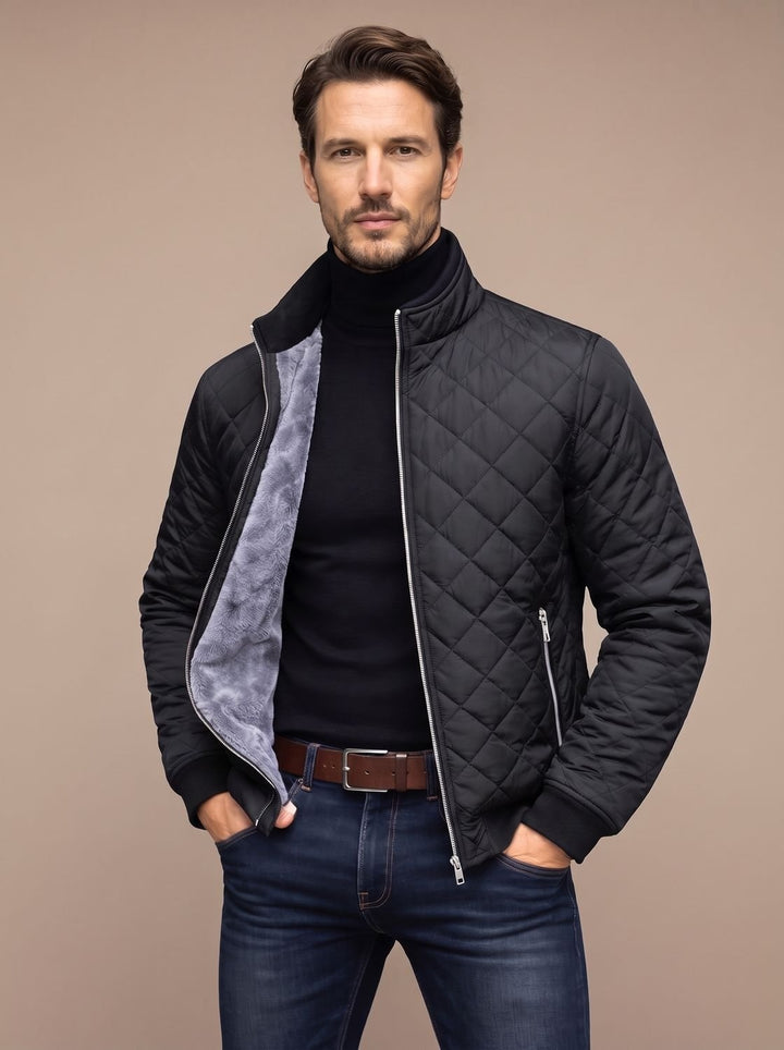 Baptiste | Blouson Hiver Homme Matelassé Doublure Polaire Col Montant