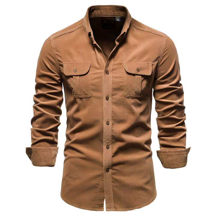 Baptiste | Chemise Homme Manche Longue Double Poche Boutons