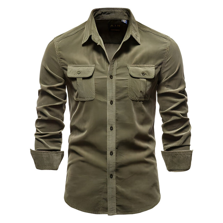 Baptiste | Chemise Homme Manche Longue Double Poche Boutons