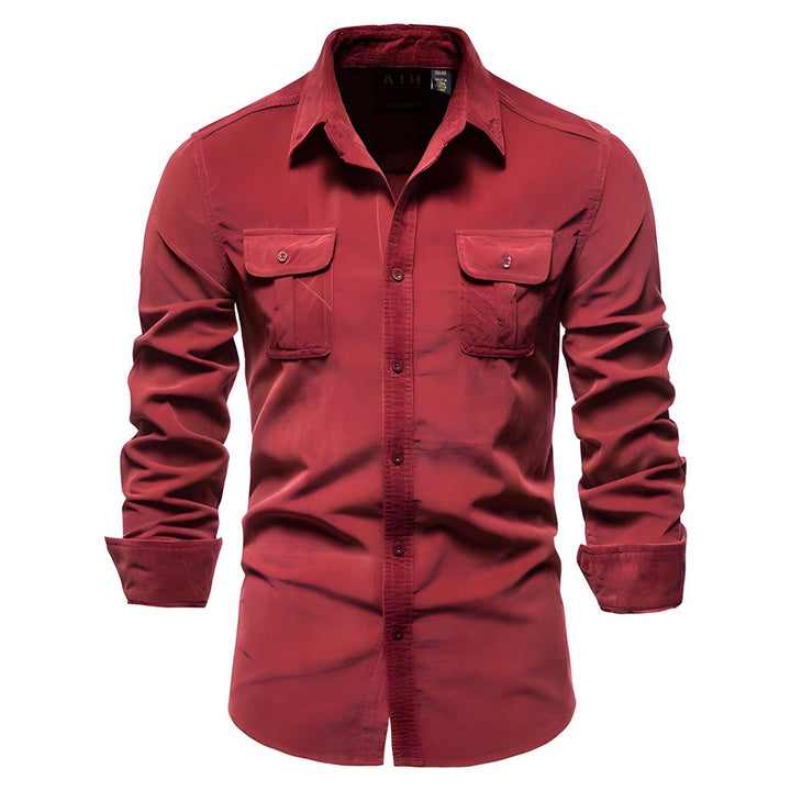 Baptiste | Chemise Homme Manche Longue Double Poche Boutons