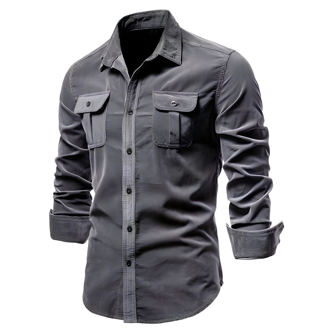 Baptiste | Chemise Homme Manche Longue Double Poche Boutons