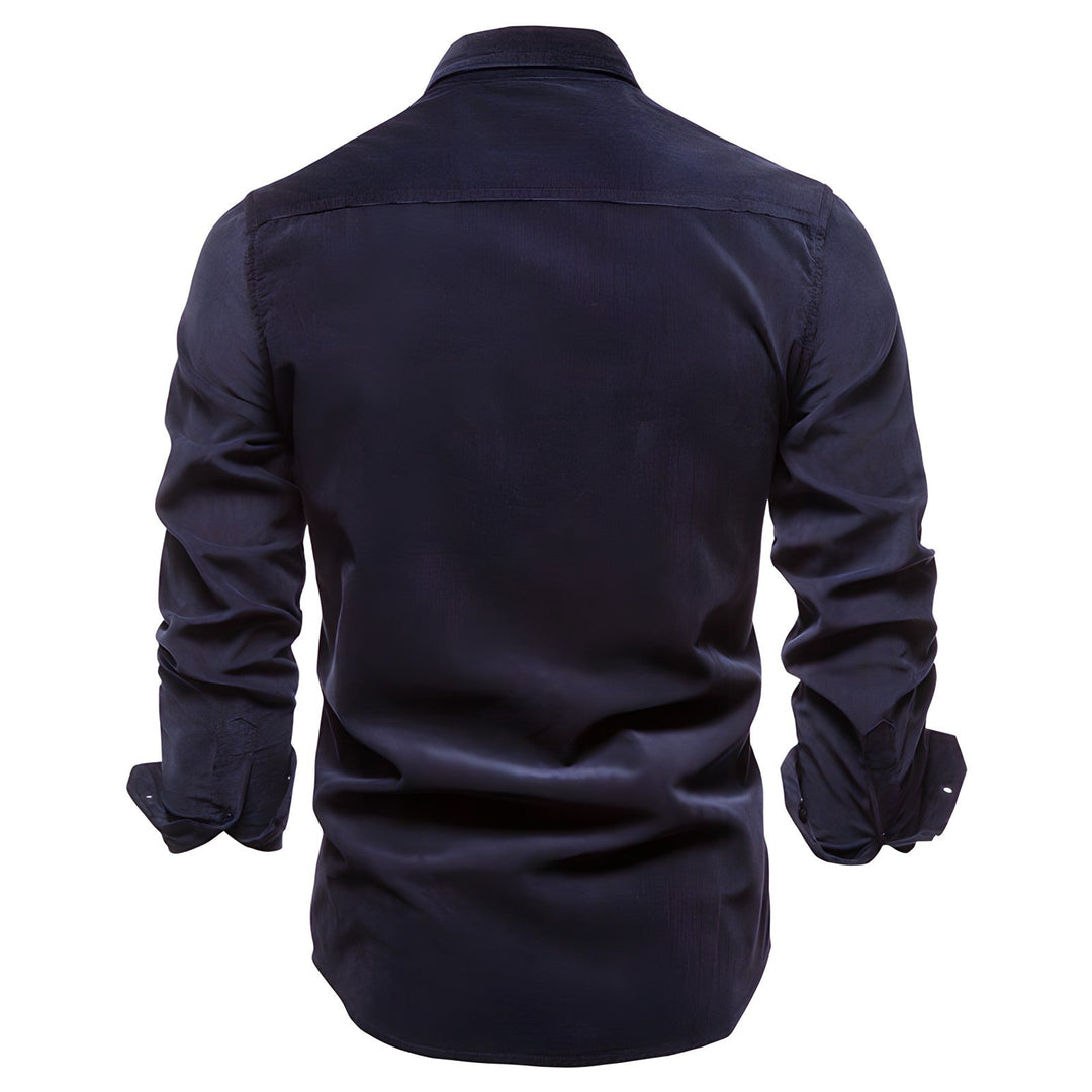 Baptiste | Chemise Homme Manche Longue Double Poche Boutons