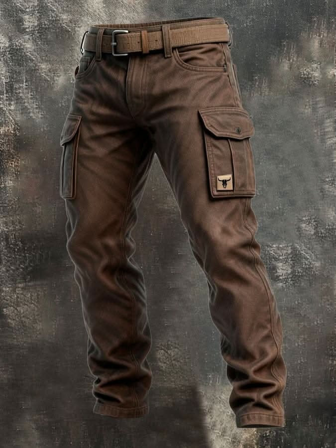 Baptiste | Pantalon Cargo Homme Multi-Poches Coupe Droite