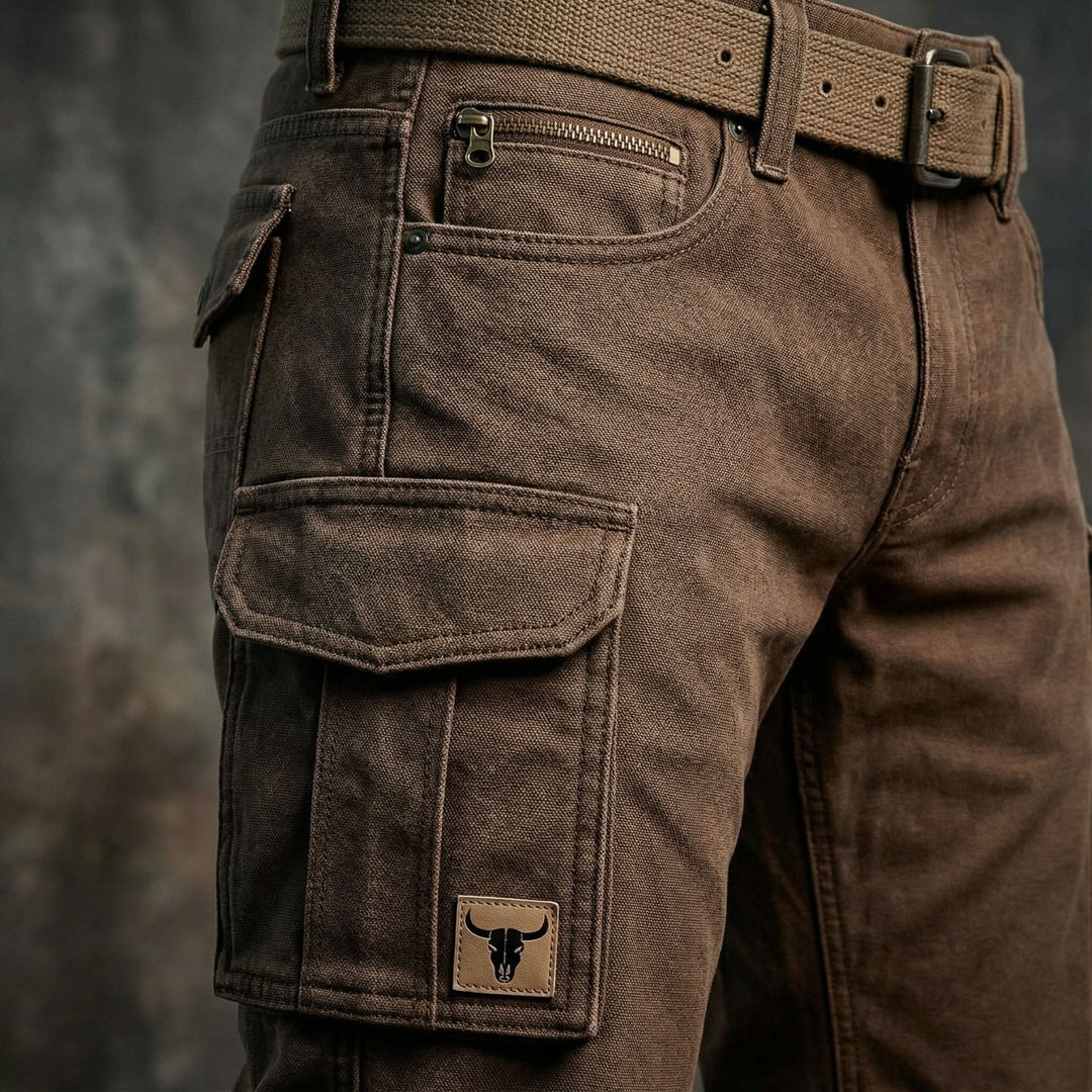 Baptiste | Pantalon Cargo Homme Multi-Poches Coupe Droite