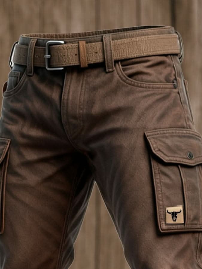Baptiste | Pantalon Cargo Homme Multi-Poches Coupe Droite