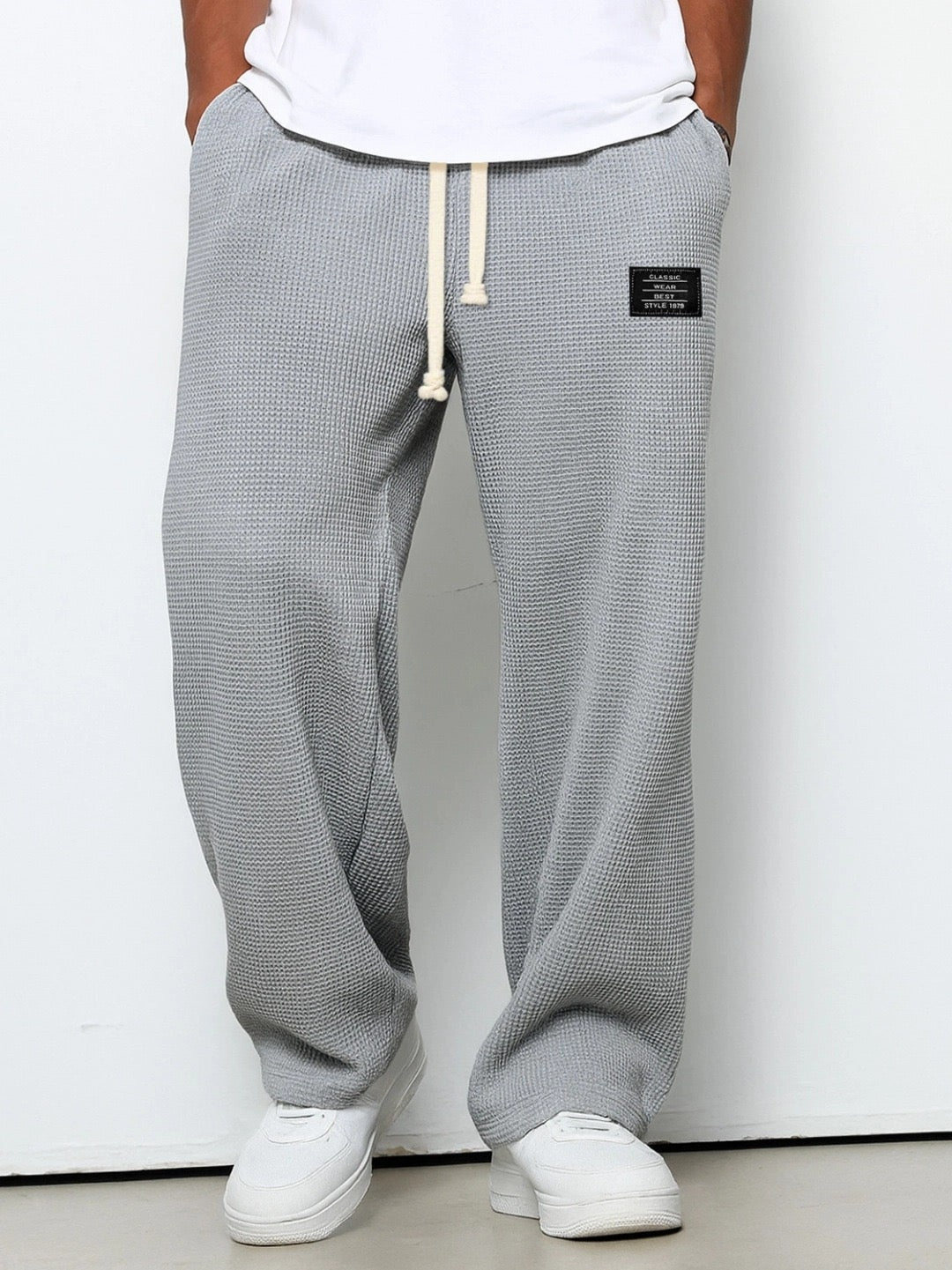 Baptiste | Pantalon Jogging Large Homme Texturé Cordon