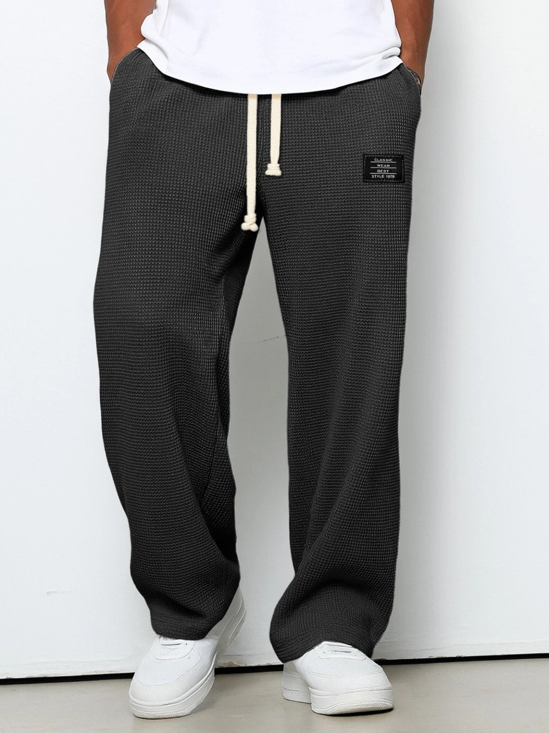 Baptiste | Pantalon Jogging Large Homme Texturé Cordon