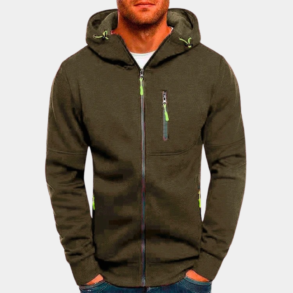 Baptiste | Sweat à Capuche Homme Zippé Multi-Poches
