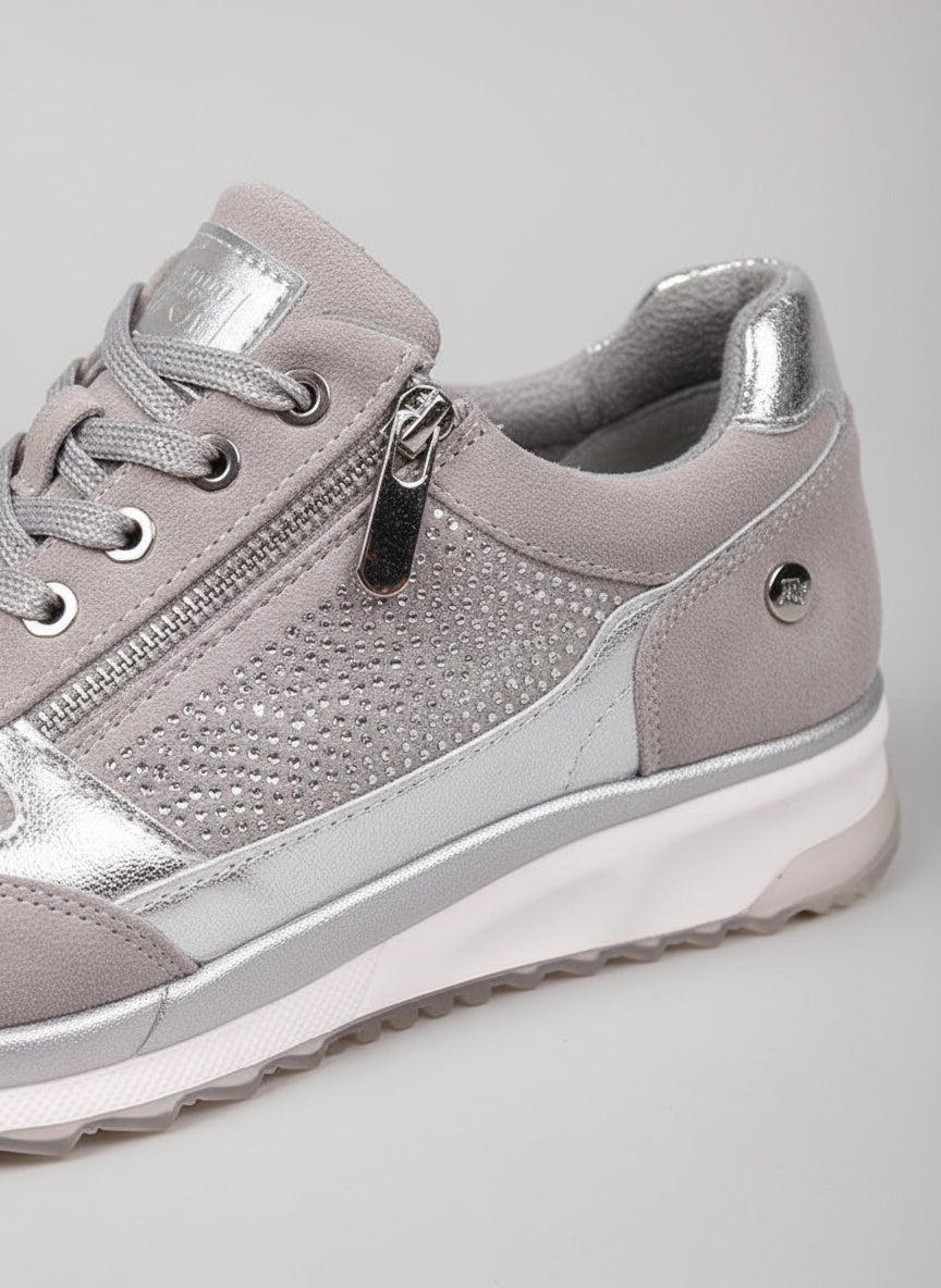Camille | Basket Tendance Femme Lacets Fermeture Éclair