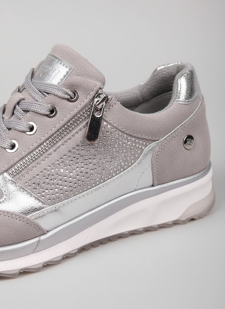 Camille | Basket Tendance Femme Lacets Fermeture Éclair