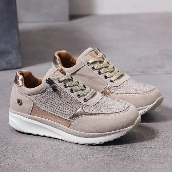 Camille | Basket Tendance Femme Lacets Fermeture Éclair