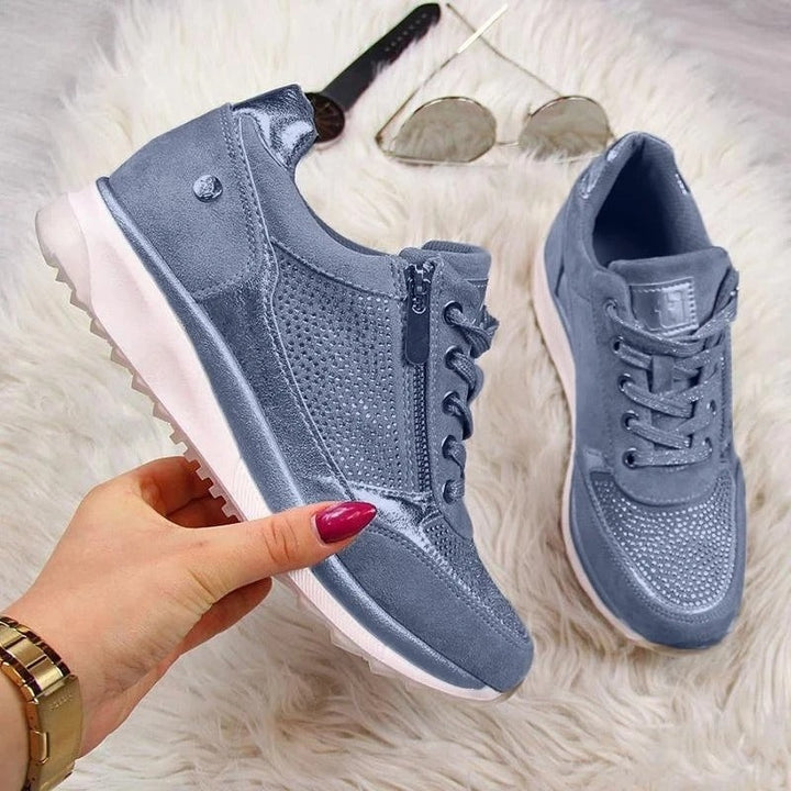 Camille | Basket Tendance Femme Lacets Fermeture Éclair