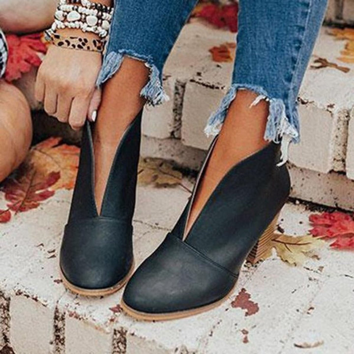 Camille | Boots Tendance Femme Talon Bloc Bout Pointu