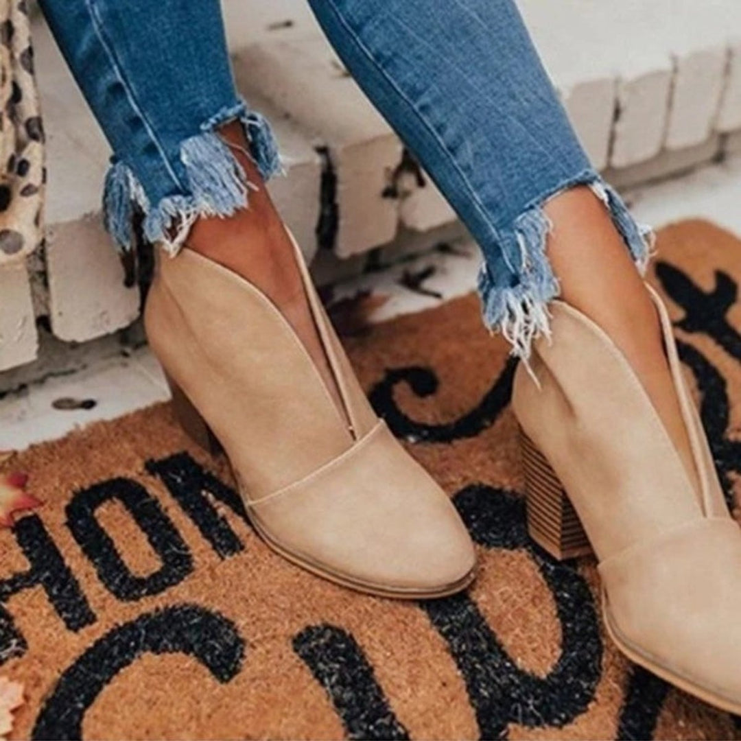 Camille | Boots Tendance Femme Talon Bloc Bout Pointu