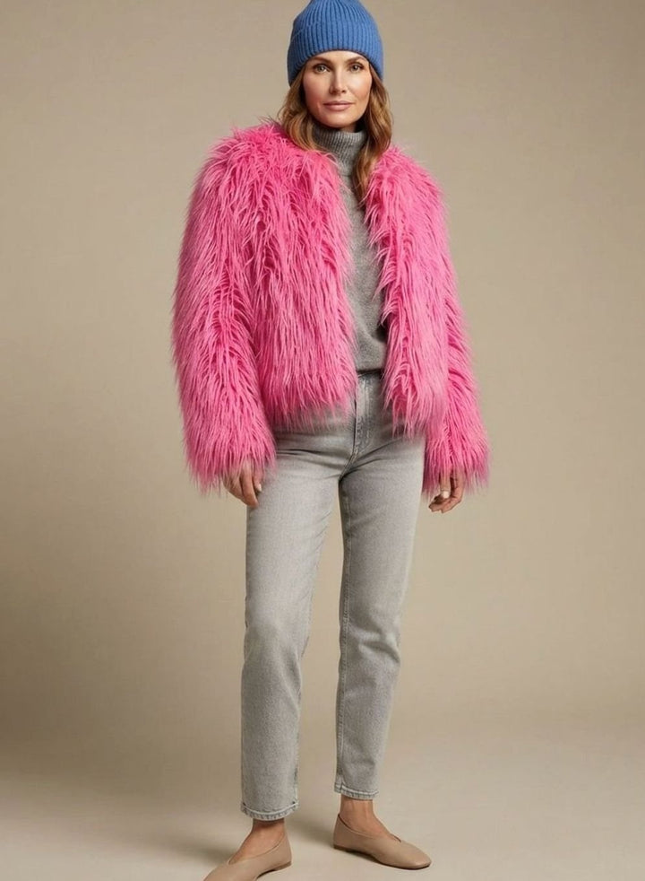 Camille | Manteau Fausse Fourrure Femme Court Shaggy