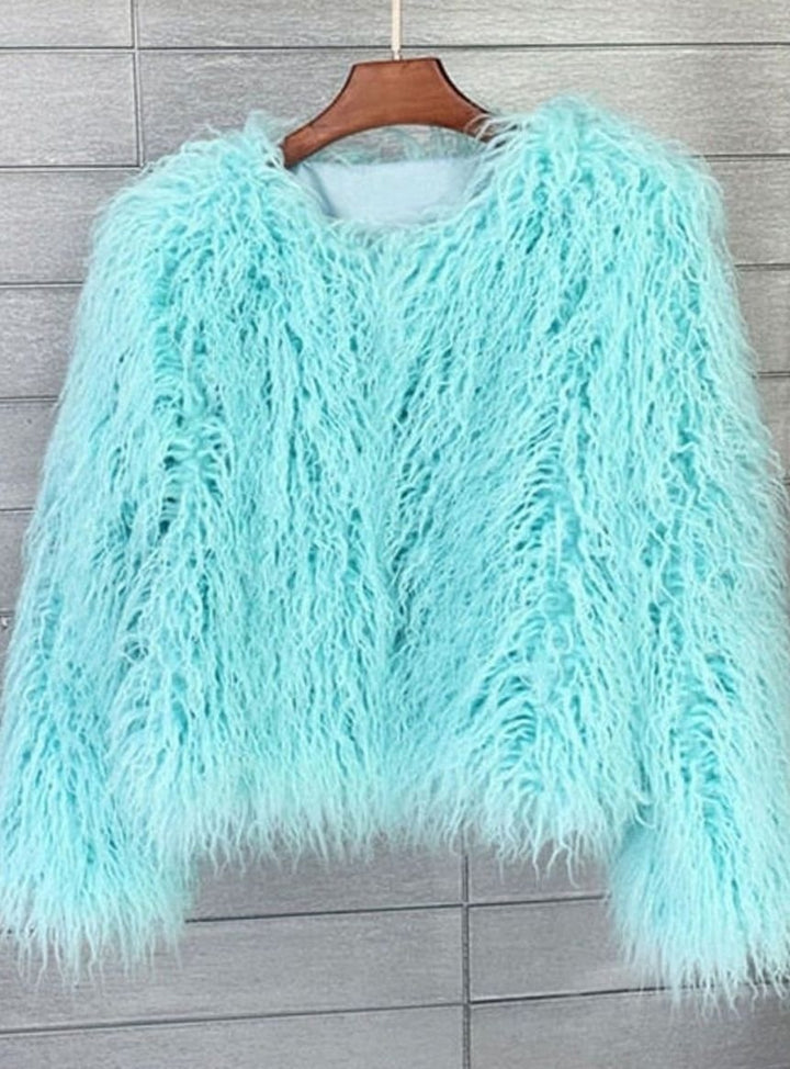 Camille | Manteau Fausse Fourrure Femme Court Shaggy