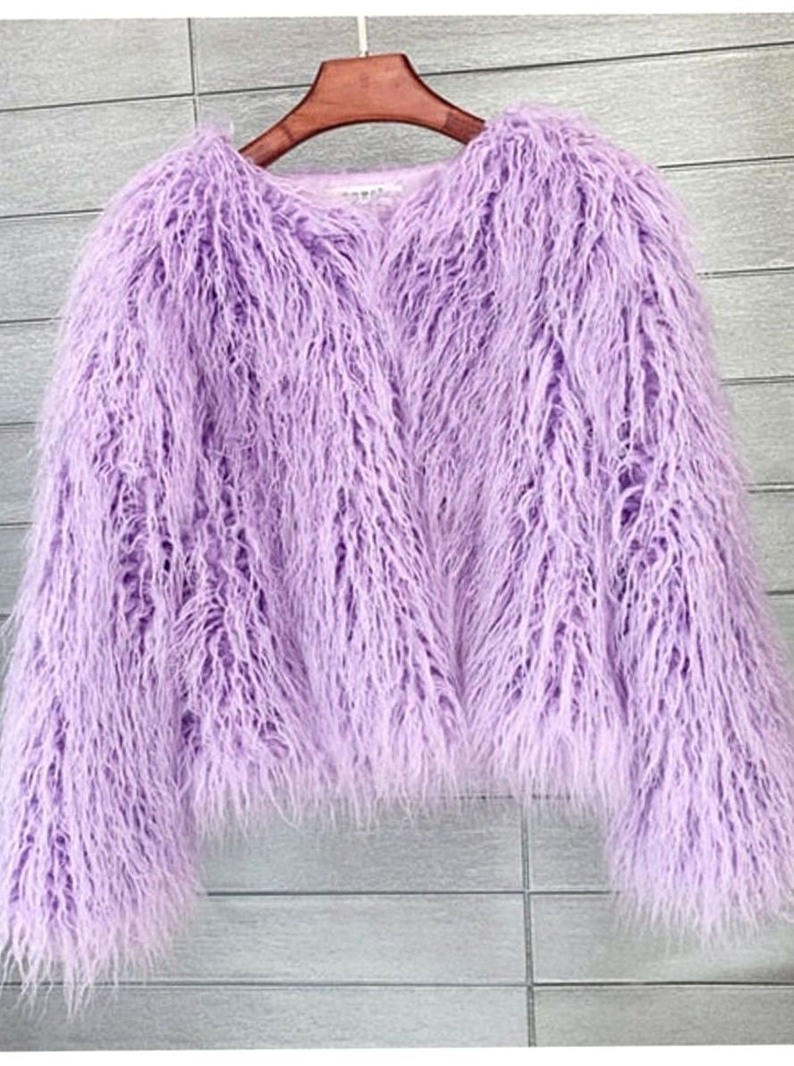 Camille | Manteau Fausse Fourrure Femme Court Shaggy