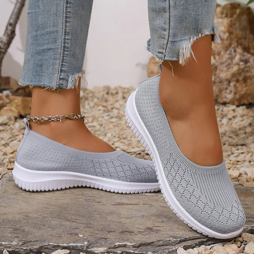 Camille | Sabrinas Femme Tricot Slip-On Chaussure de Marche