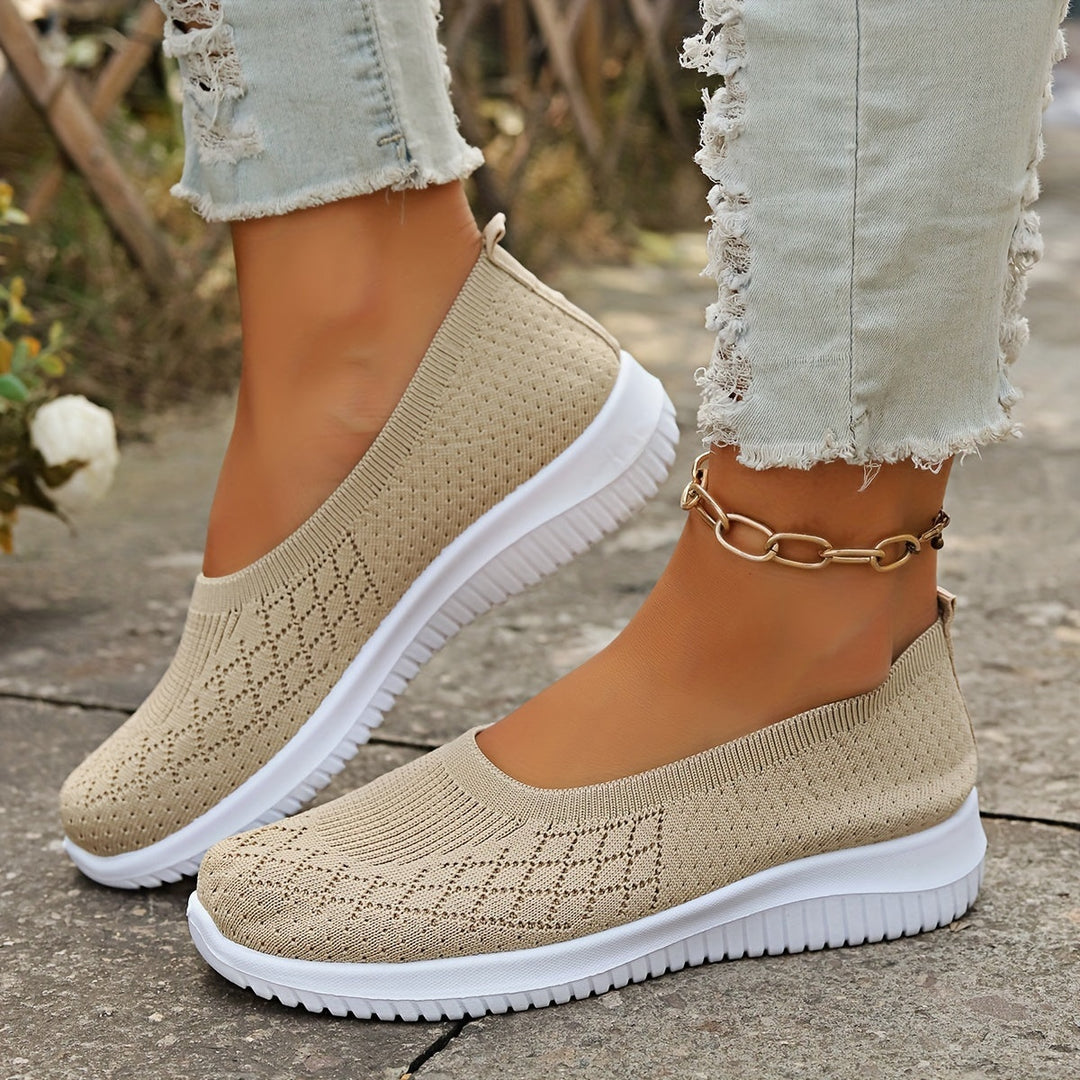 Camille | Sabrinas Femme Tricot Slip-On Chaussure de Marche