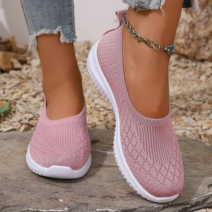 Camille | Sabrinas Femme Tricot Slip-On Chaussure de Marche