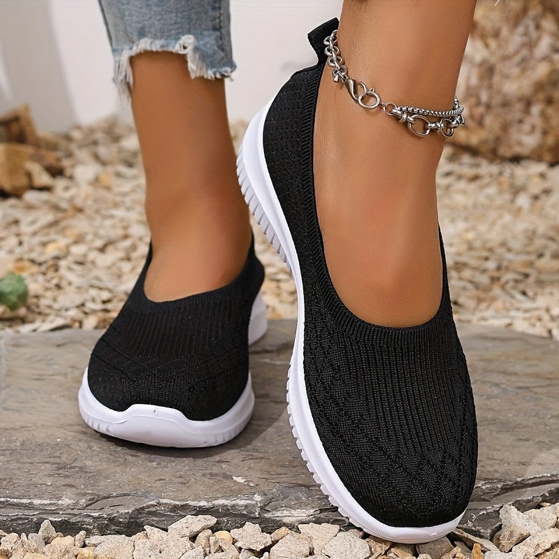 Camille | Sabrinas Femme Tricot Slip-On Chaussure de Marche