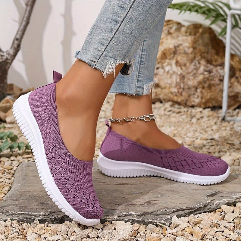 Camille | Sabrinas Femme Tricot Slip-On Chaussure de Marche