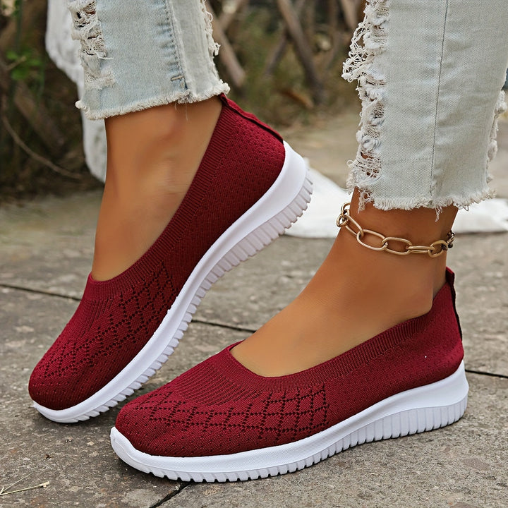 Camille | Sabrinas Femme Tricot Slip-On Chaussure de Marche