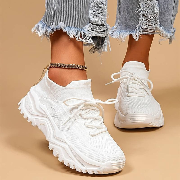 Capucine | Basket Plateforme Femme Chaussure de Sport Lacets