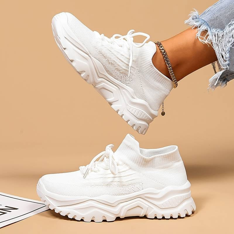 Capucine | Basket Plateforme Femme Chaussure de Sport Lacets