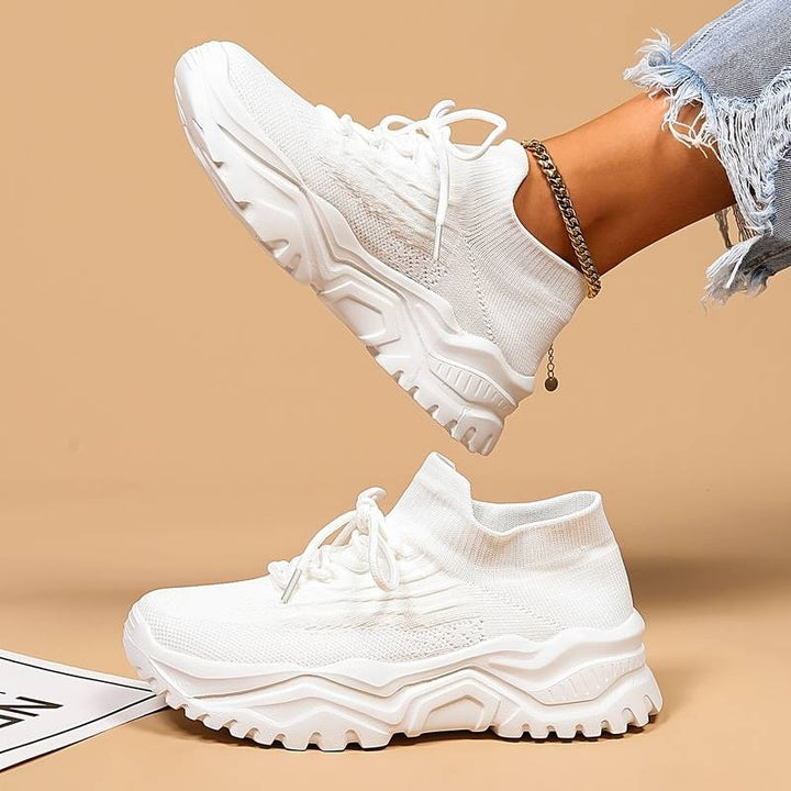 Capucine | Basket Plateforme Femme Chaussure de Sport Lacets