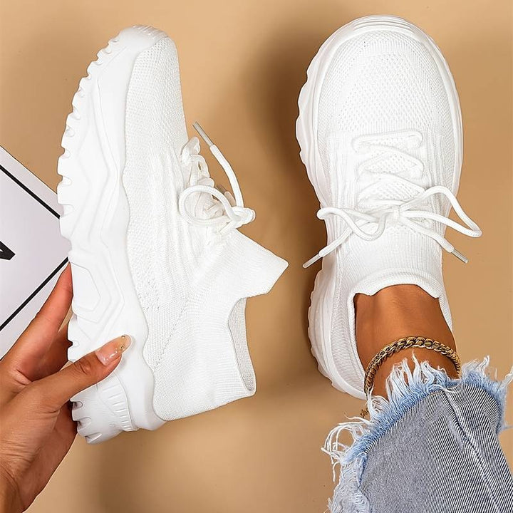 Capucine | Basket Plateforme Femme Chaussure de Sport Lacets