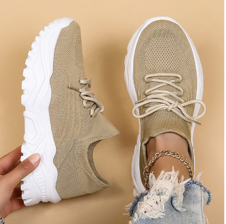 Capucine | Basket Plateforme Femme Chaussure de Sport Lacets