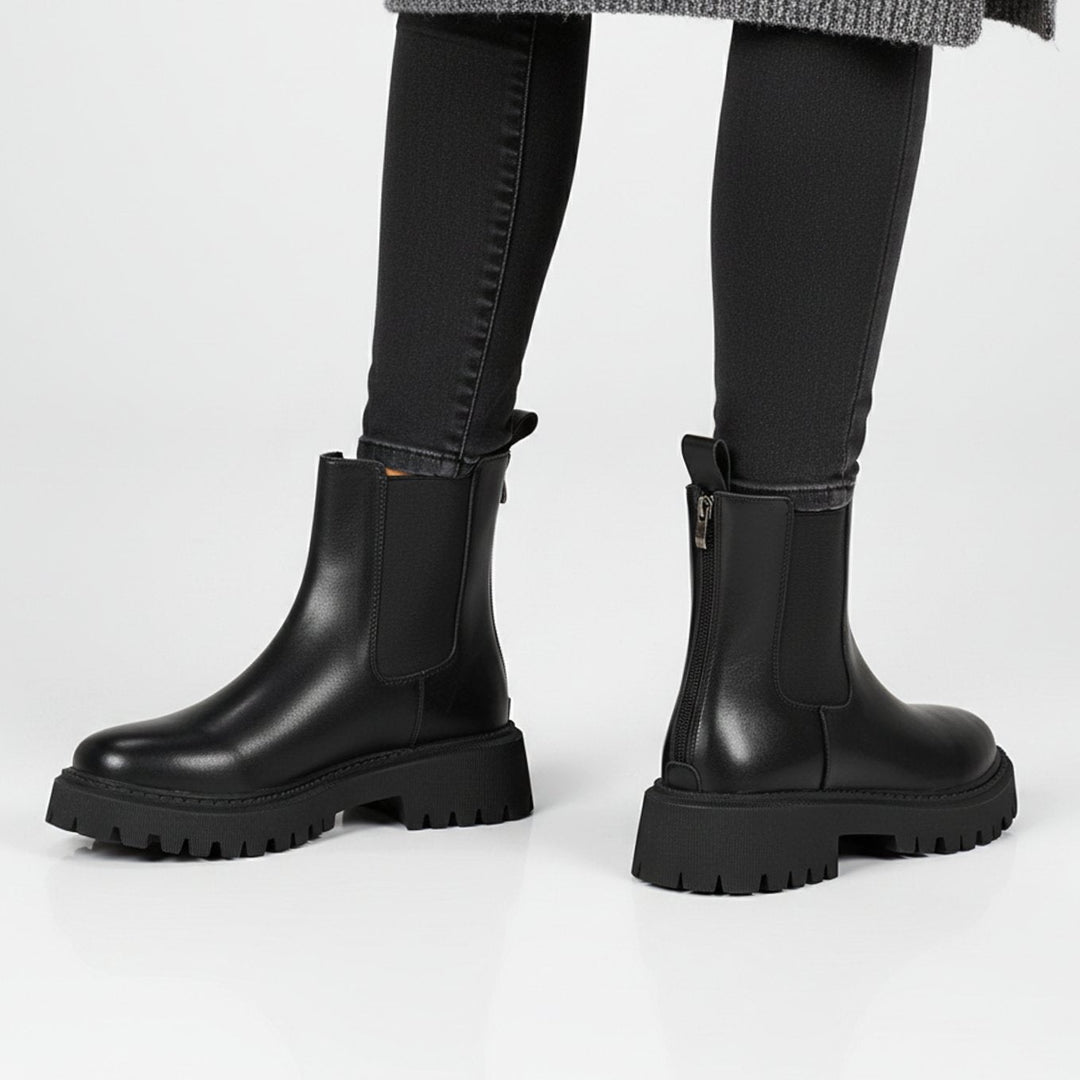 Capucine | Chelsea Boots Femme Hiver Semelle Chunky Cuir