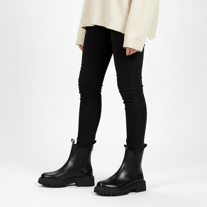 Capucine | Chelsea Boots Femme Hiver Semelle Chunky Cuir