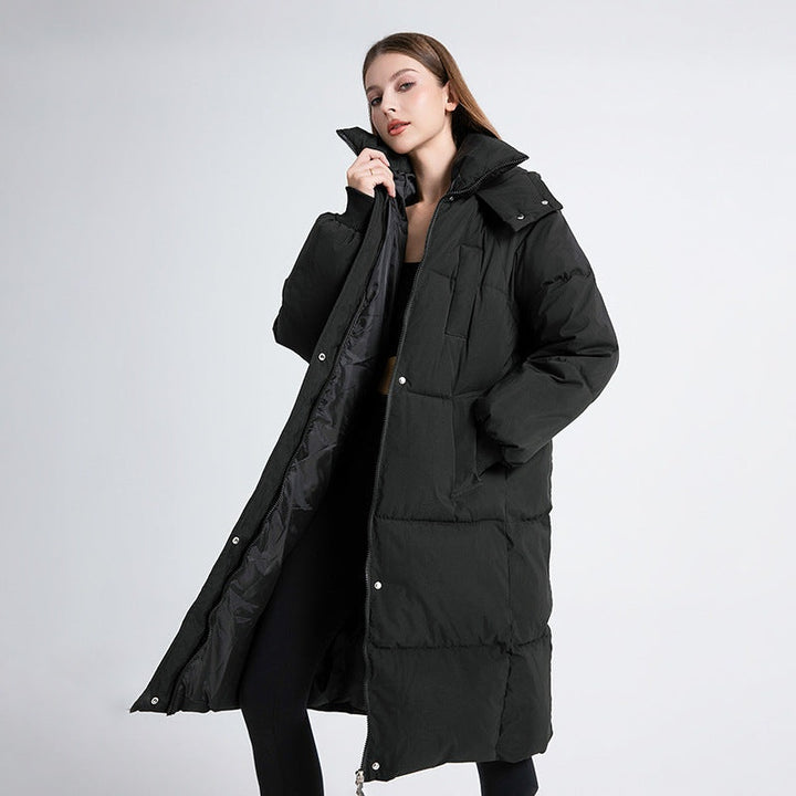 Capucine | Doudoune Longue Femme à Capuche Matelassée Oversize