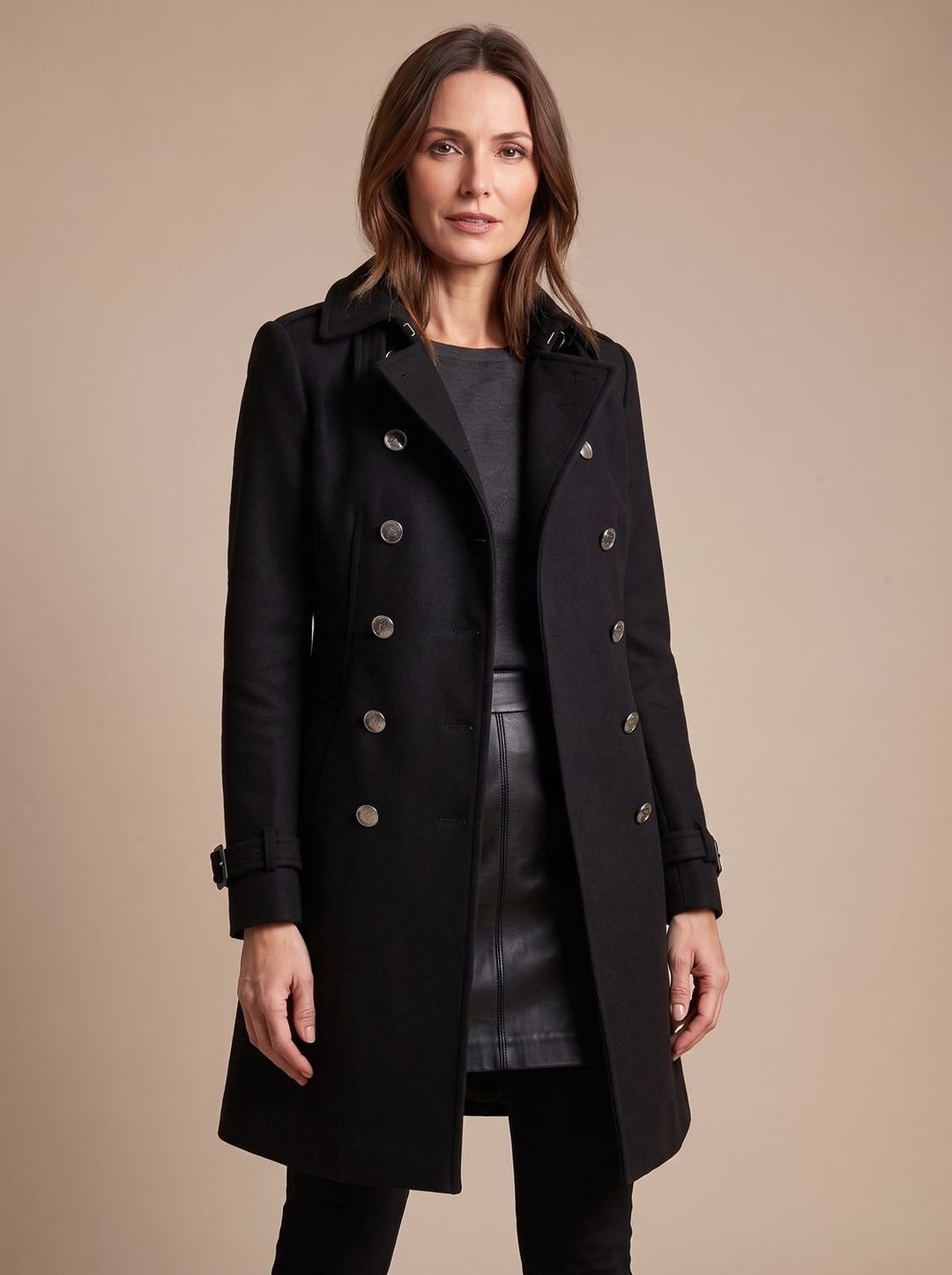 Capucine | Manteau Caban en Laine Femme Double Boutonnage