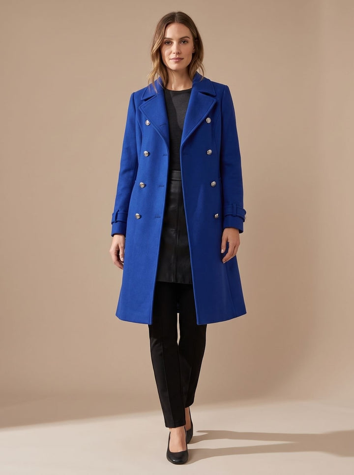 Capucine | Manteau Caban en Laine Femme Double Boutonnage