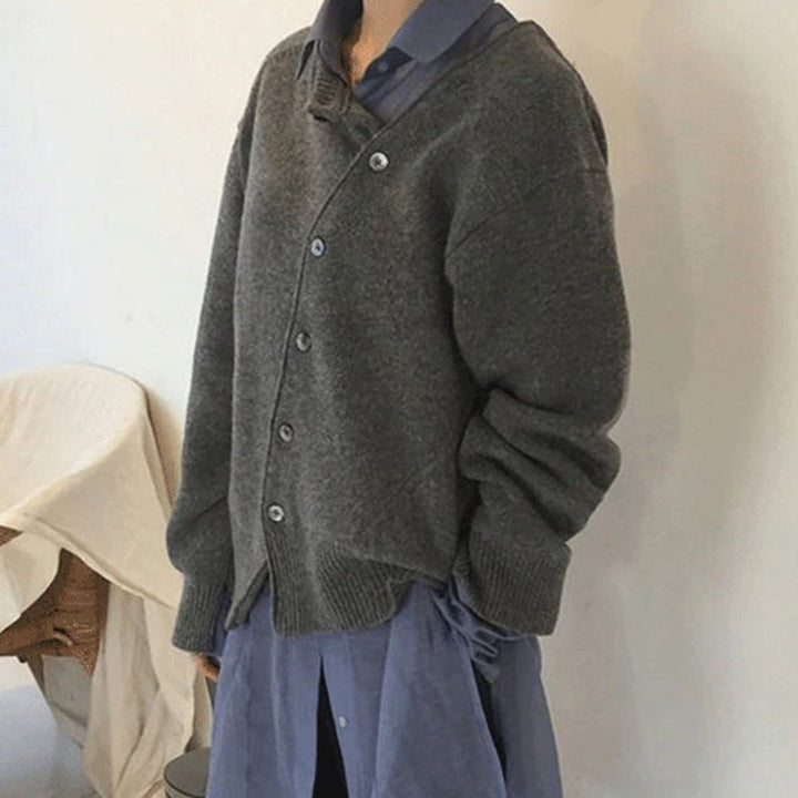 Capucine | Pull Cachemire Femme Col Rond Boutons Oversize